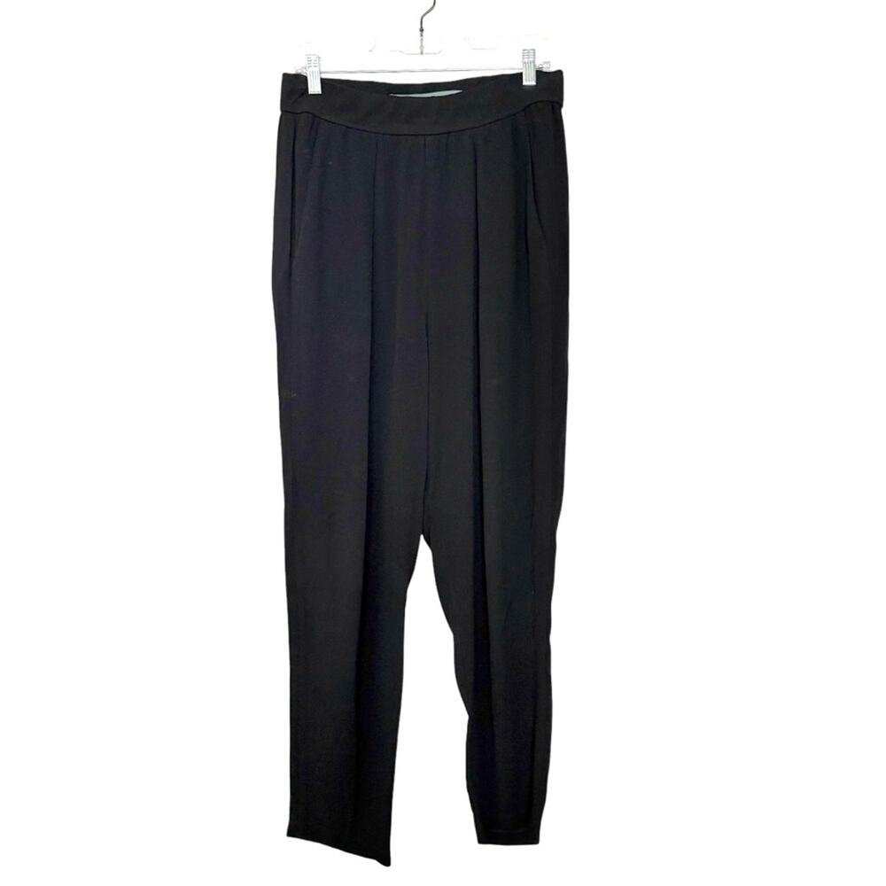 Raquel Allegra Liquid Black Rayon Pant in Black Size 2